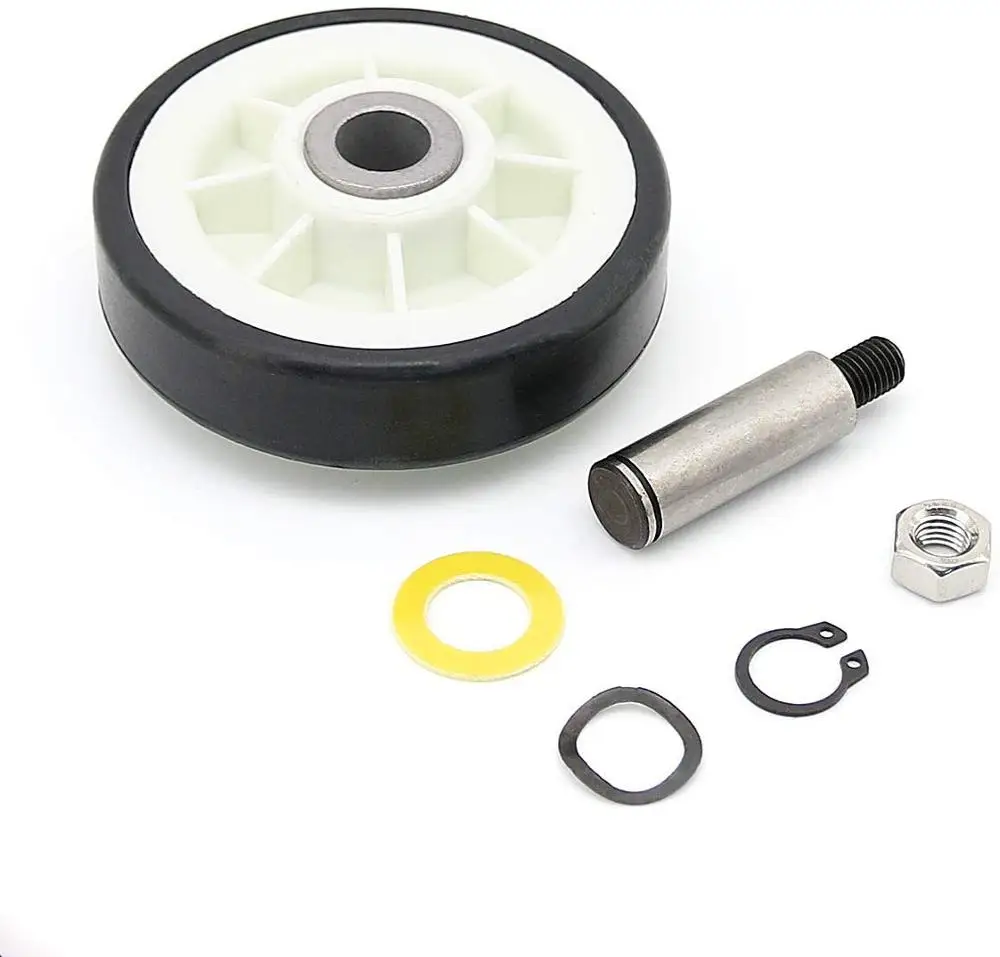 303373K Dryer Roller Wheel Drum Support Kit Dryer Drum Roller&Axle 303373 12001541 ER303373K Whirlpool & Maytag Dryer