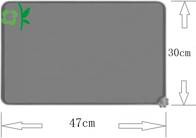 OKSILICONE Pet Supply Custom Silicone Pet Food Dog Mat Non-Stick Food Pad Water Cushion Waterproof Cat Feeding Bowl  Placemat