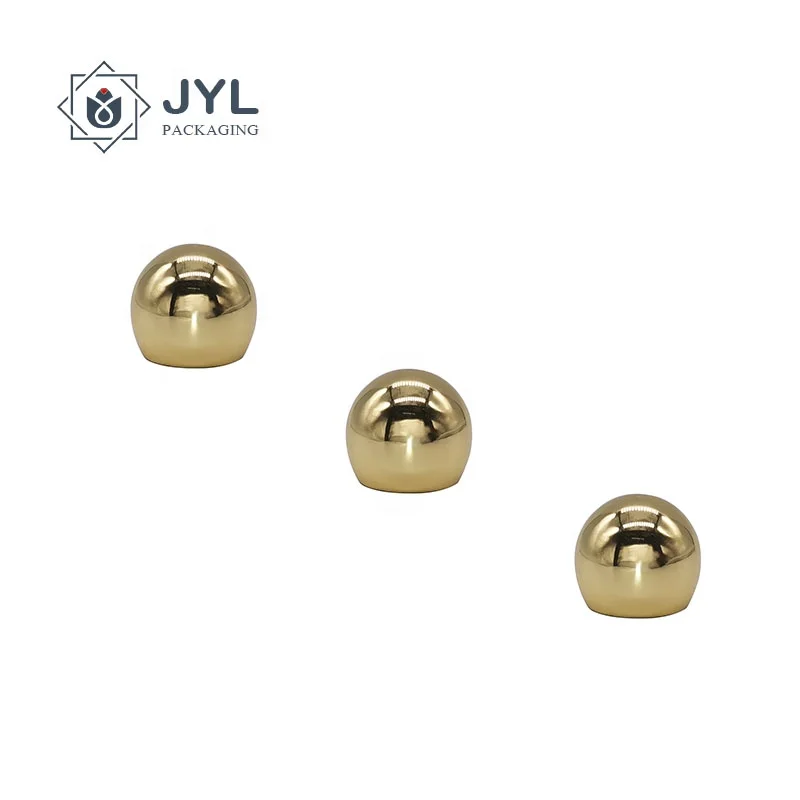 Heavy Metal Glass Bottle Cover Color Golden Europe Zamac Parfum Lid Luxury Round Ball FEA15 18 Customized Zinc Alloy Perfume Cap