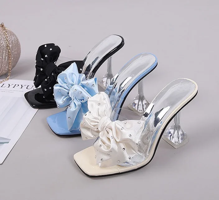 2021 New Design Bowknot Princess Ladies Fancy hills shoes women high heels for ladies wedding party