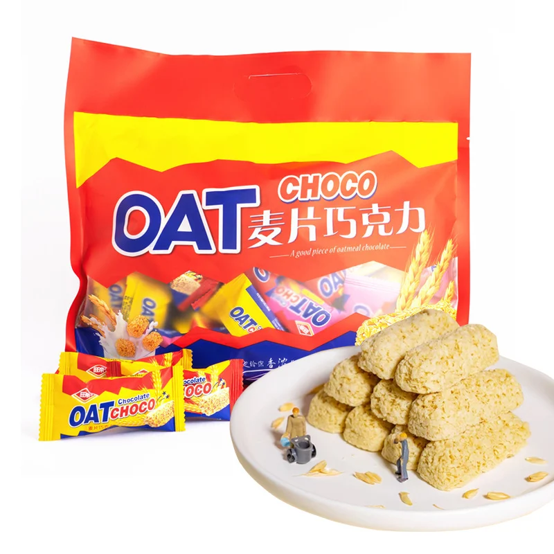 wholesale sweets 400g crunchy oat bar healthy snack energy bar health fitness energy snacks oats chocolate