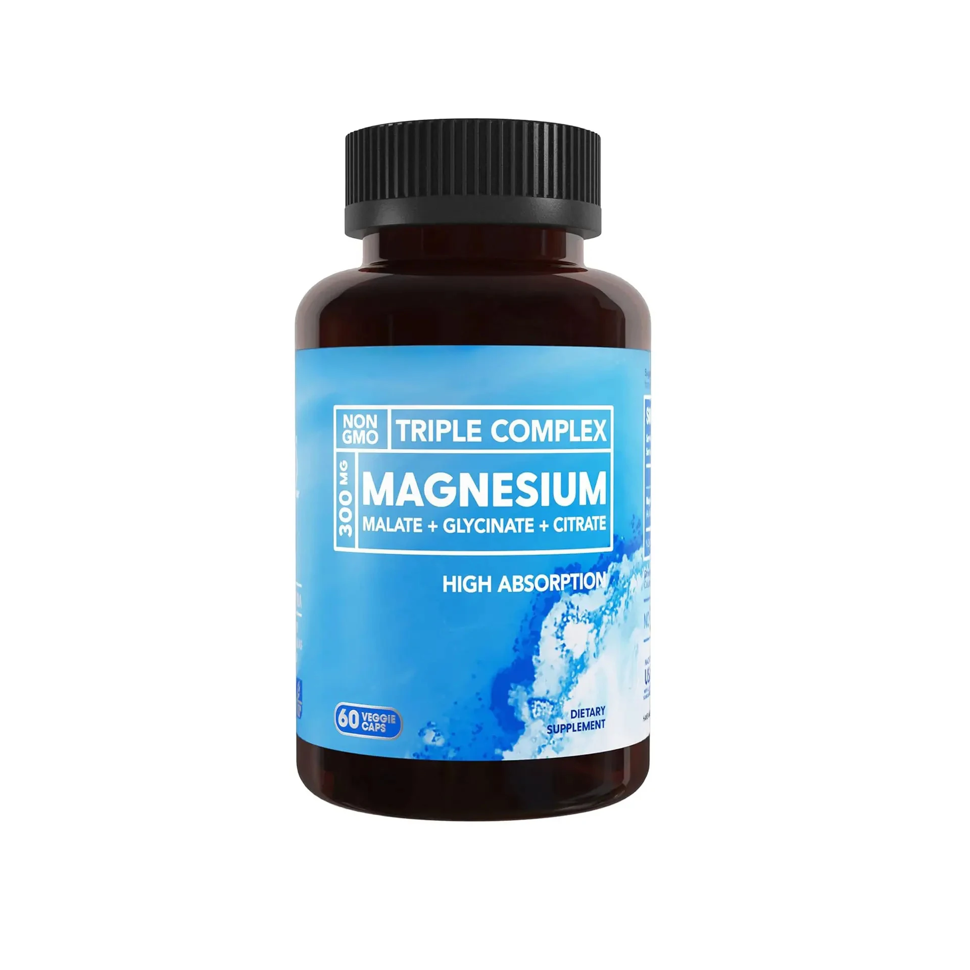 private label Vegan Triple Magnesium Complex 300mg Magnesium Glycinate Malate Citrate Capsules  relax  Magnesium capsules