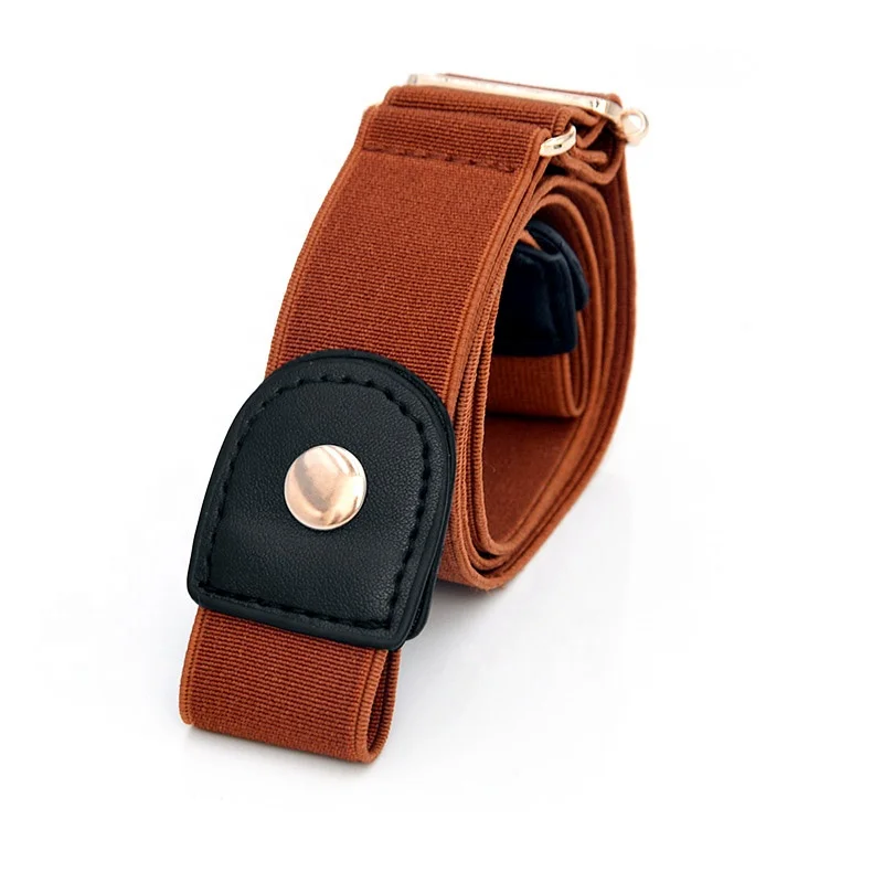 Men Stretch Pants Invisible Elastic Waist Belt No Buckle Free for Women