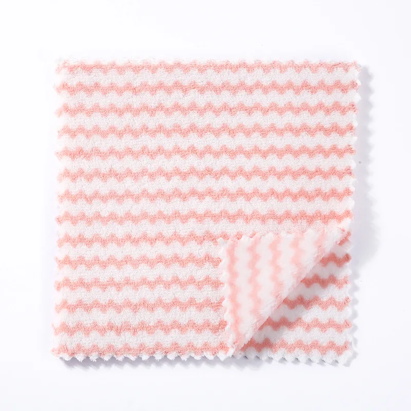 Customized multicolour Striped kitchen dish hand towels Wet and Dry Use for All Kinds of Tableware Cleaning Cloths