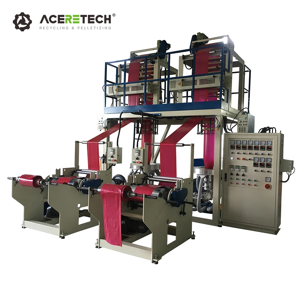 CM-DH-L45 Long Service Life Twin Head Plastic Abc T-shirt Bags Blown Film Production Line