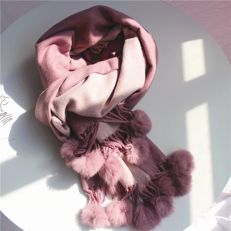 2019 new explosion models candy color Solid color matching scarf  scarf warm  scarf Core yarn   ball