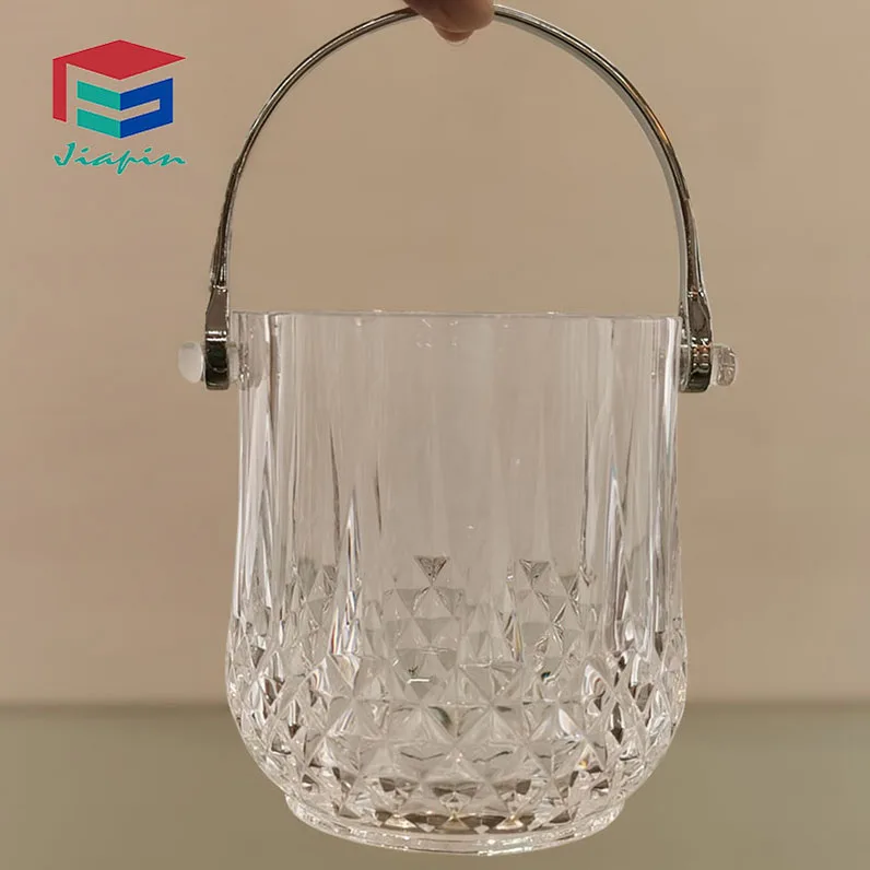 Прозрачное пластиковое ведро для вина шампанского льда алмазная резка акриловое