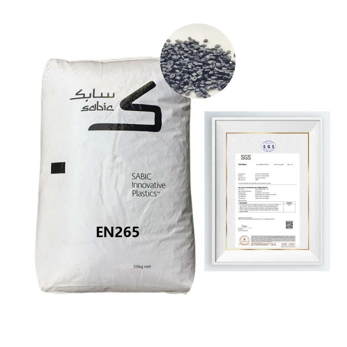 Sabic Noryl EN265 Extrusion Grade 254F (123C) DTUL UL94 V-1 Rated PPO