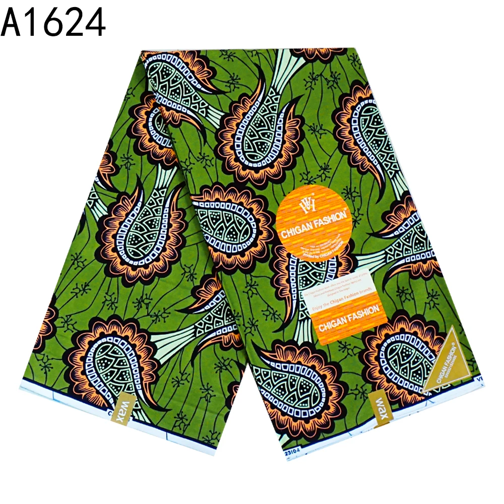 100% Cotton Ankara Africa Prints Real Wax Fabric Sewing Wedding Dress Crafts Patchwork Material