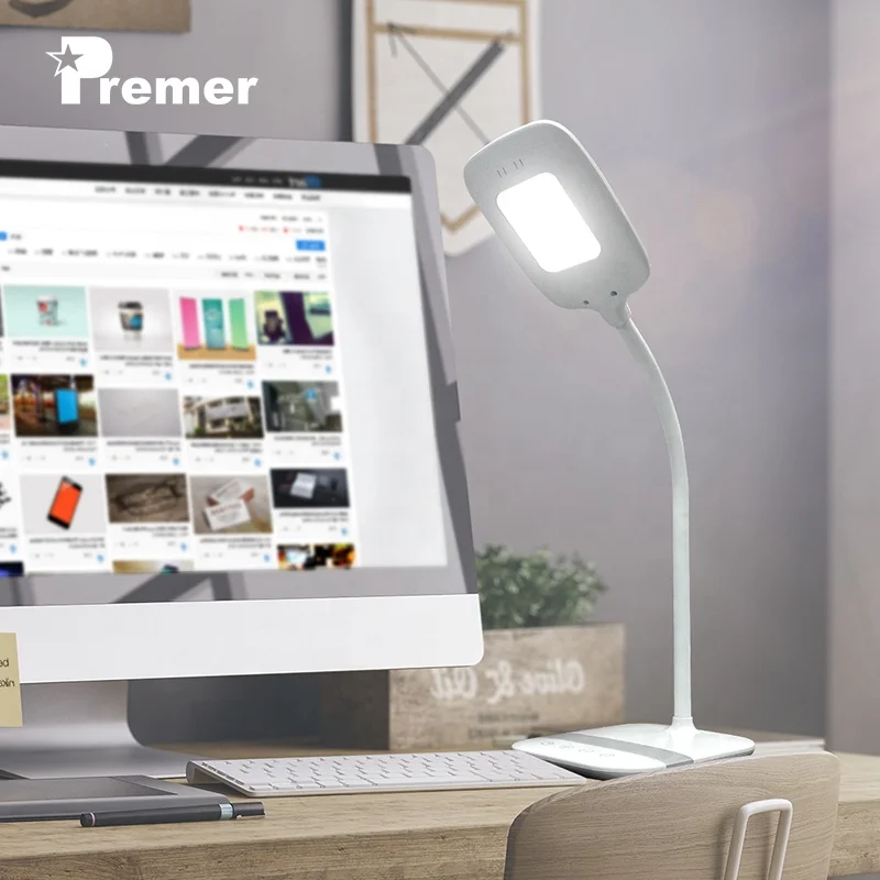 Protective Flexible Goose Neck Table Lamp Office Eye Table Desk Lamp Study Reading Light