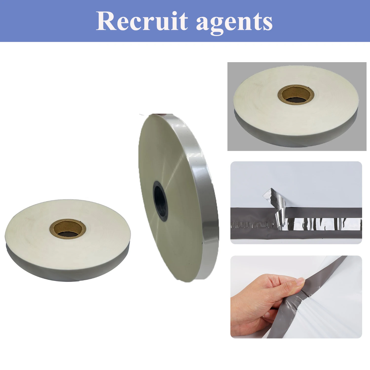 Release Film Pet Film Double Sided High Quality Hot Melt Adhesion Permanent Bag Sealing Tape
