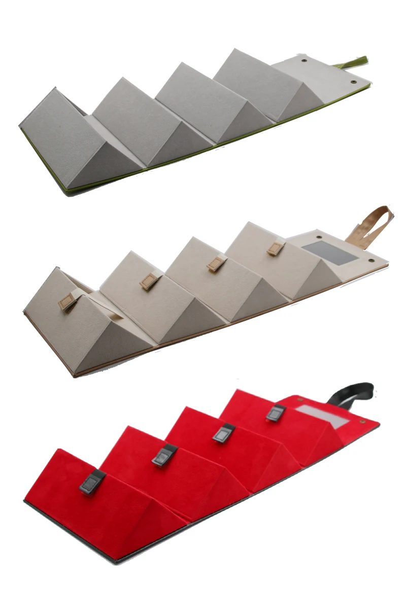 4 Slots Travel Foldable Sunglasses PU Leather Eyeglasses Case Portable Eyewear Display Storge Box glasses Cases