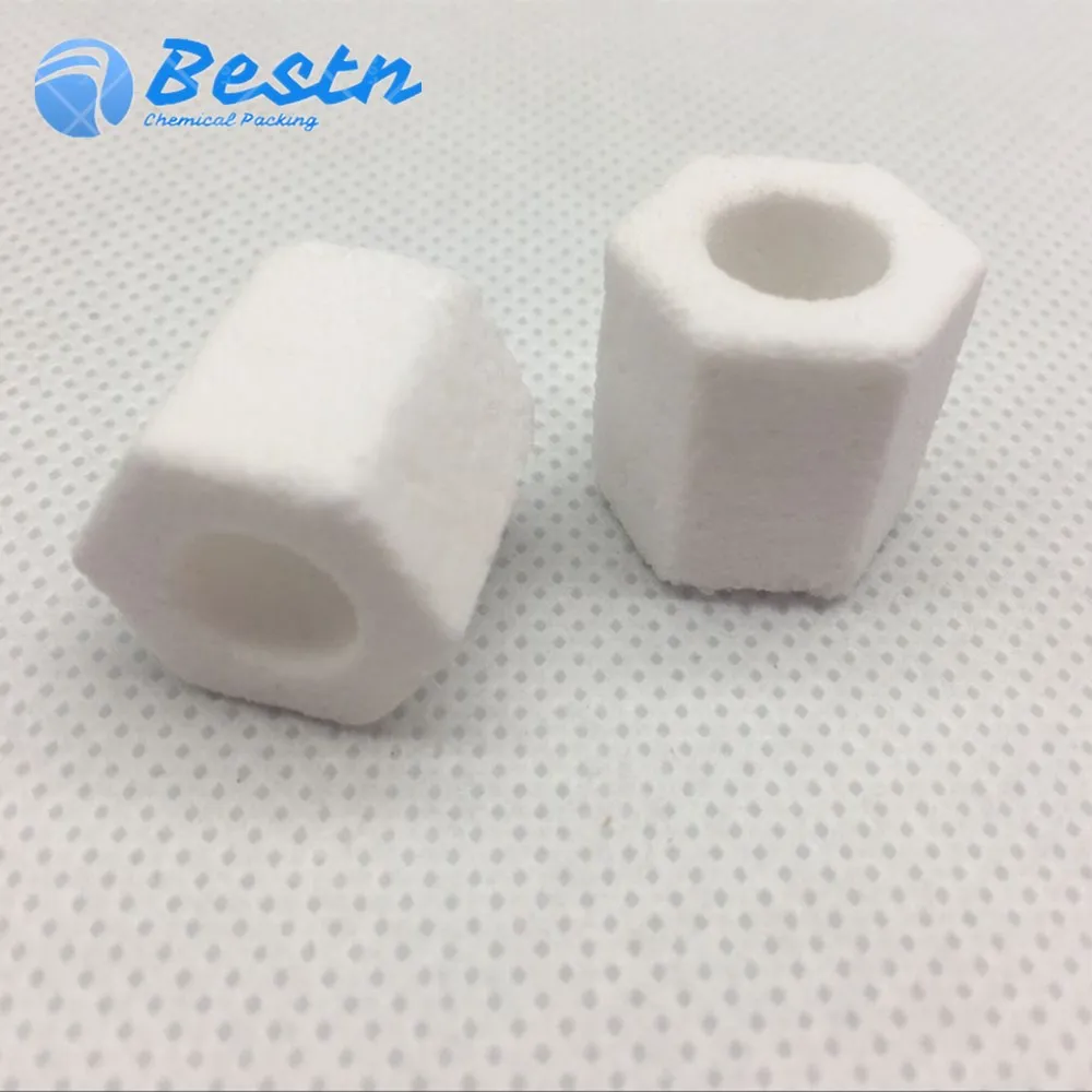 20mm Fish Tank Aquarium Water Filter Media Hexagonal Bio Glass Ceramic Ring for Water Treatment