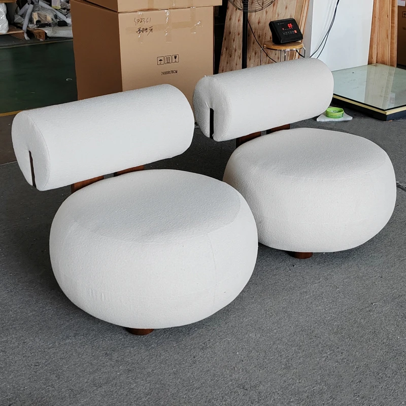 Modern Luxury Nordic Leisure Home Furniture Hotel Bedroom lounge Single Seater Sofa Chair Wooden Living Room velvet Accent Chair