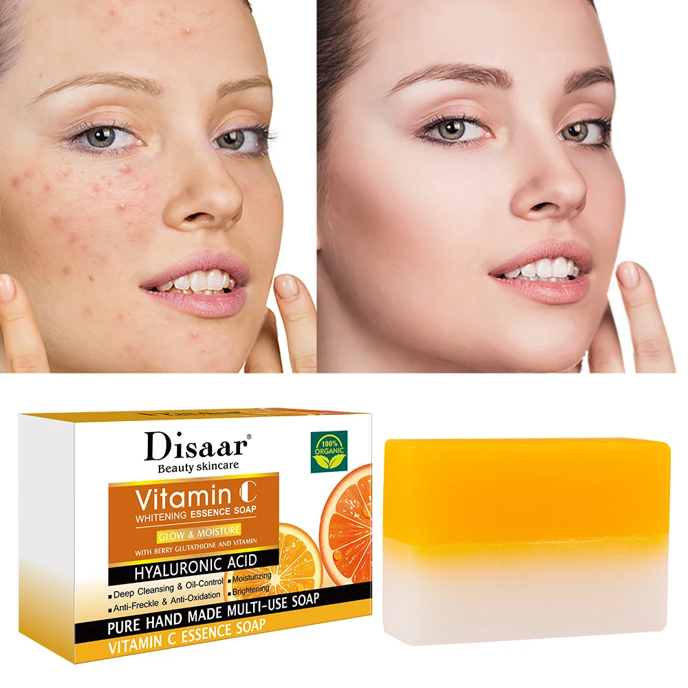 Disaar Organic 100% Vitamin C Whitening Moisturizing Serum Face And Body Beauty Skincare Soap