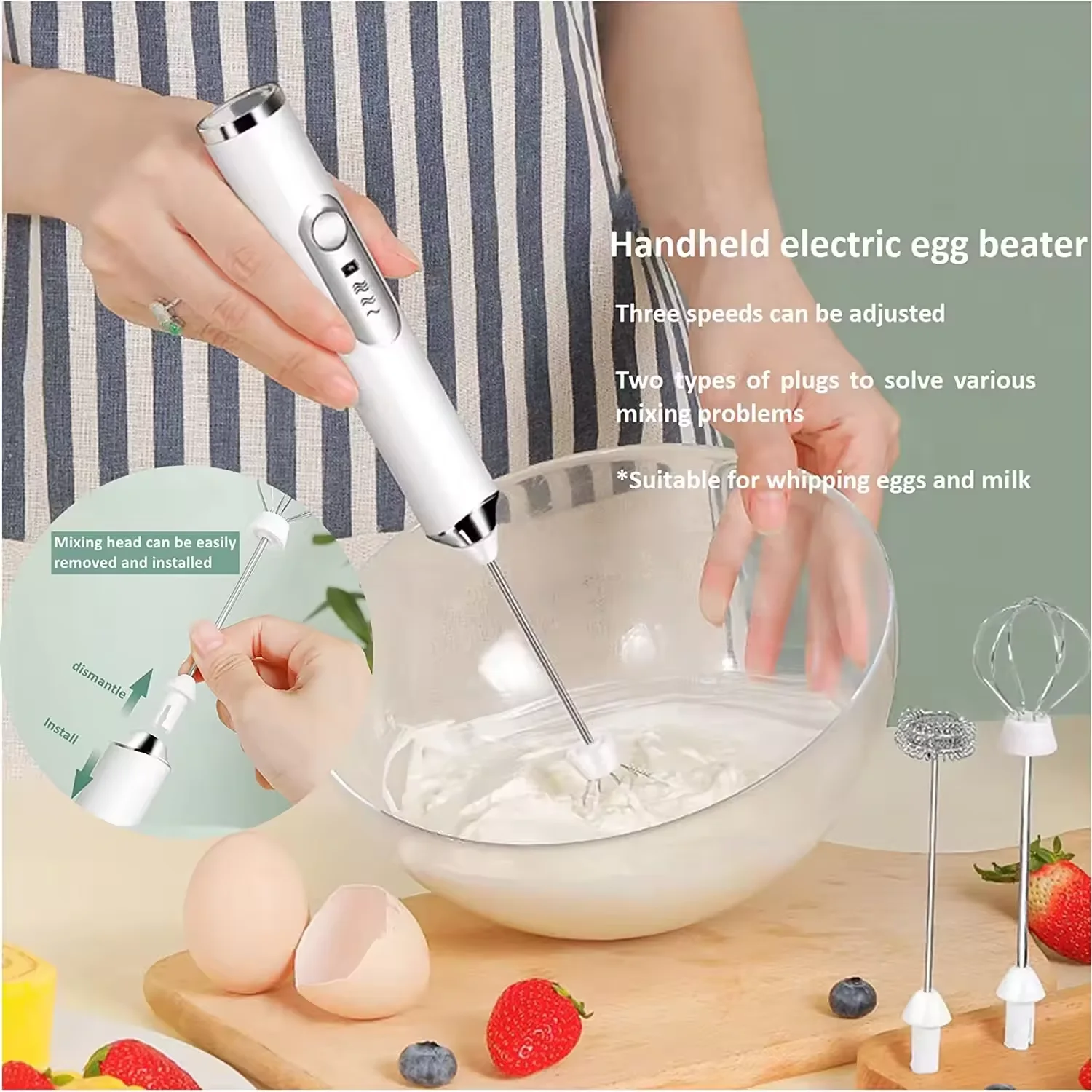 Custom Handheld coffee frother Mini milk frother custom logo Stainless Steel coffee whisk electric Blender