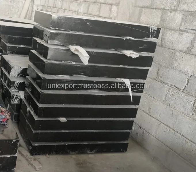 Polished Surface Granite Slabs Angola Black Granite For Kitchen Countertop and Island Top