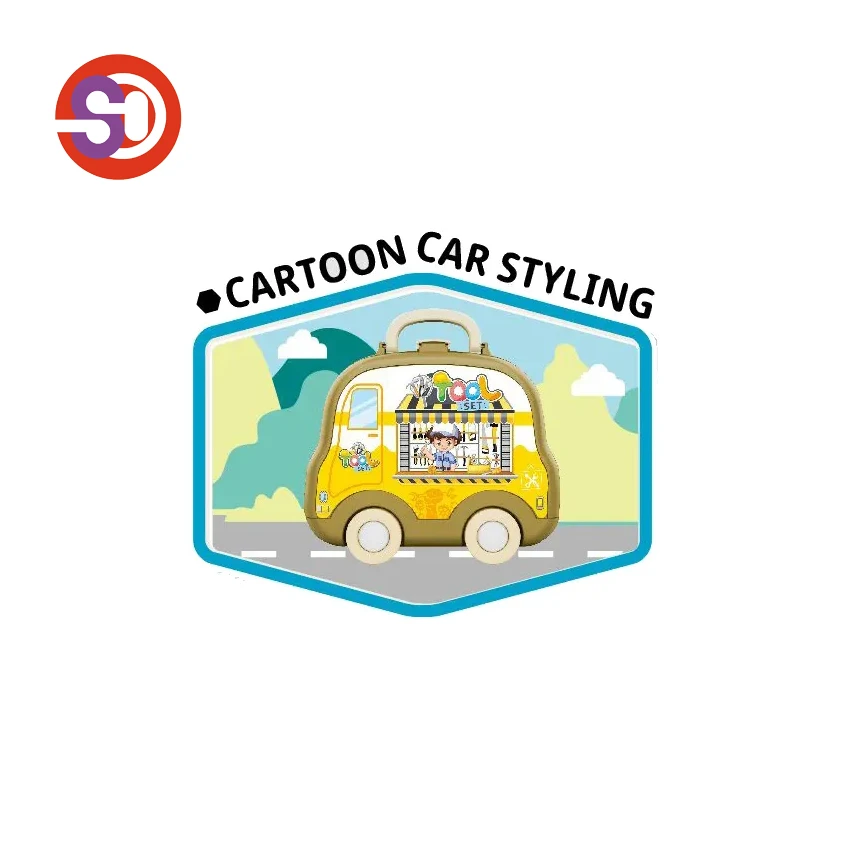 2023 Suitcase 2 in 1 Plastic Tool Kit Toy Construction Tool Box Toy Set For Kids