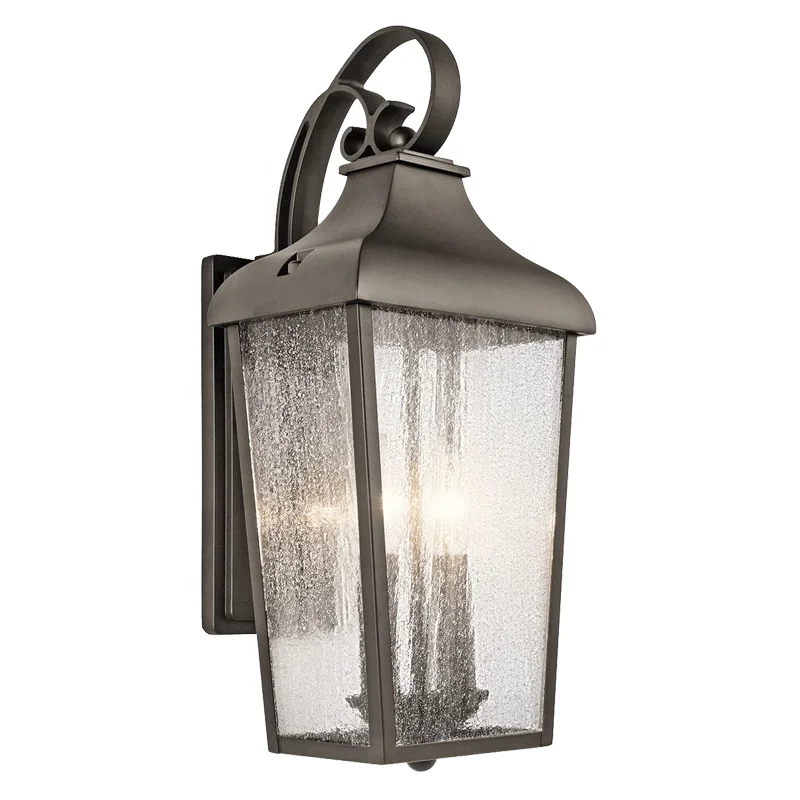 Modern Waterproof Hotel Outdoor Wall LAMP Aluminum Glass Shade VILLAS Garden Simple Bronze Incandescent Bulbs