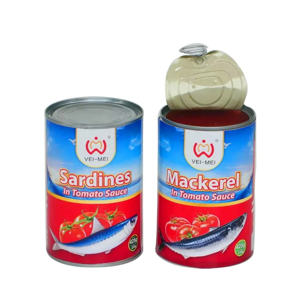 Canned Mackerel Canned Fish in Tomato Sauce/in Brine/in Oil