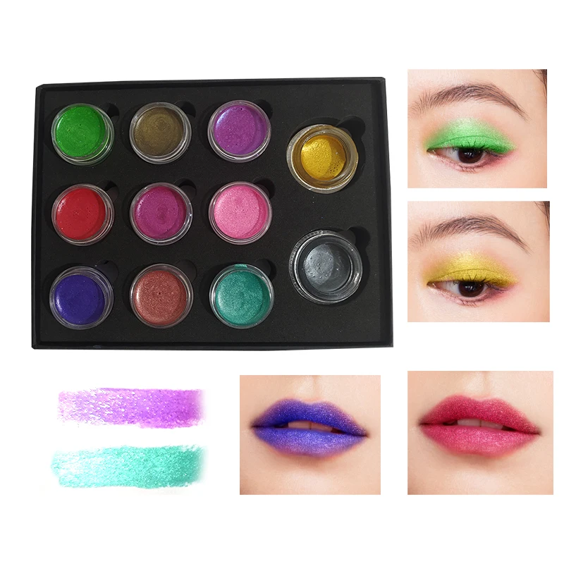 2024 hot sell 10 color Easy To Wear Long Lasting multichrome color eye shadow cream set oem logo eyeshadow  set