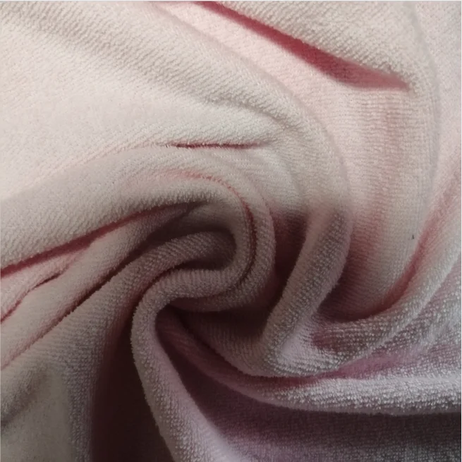 
wholesale 2021 hot sale cotton polyester doule terry knitted fabirc for face bath towel hoodie 