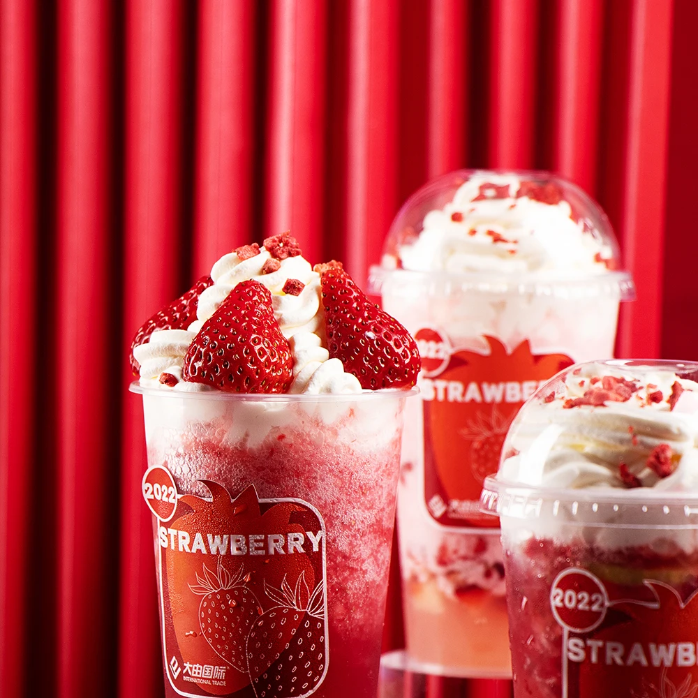 2024 High Quality Strawberry Flavor ice-cream Powder Snowflake Ice-cream Powder for Cone Making