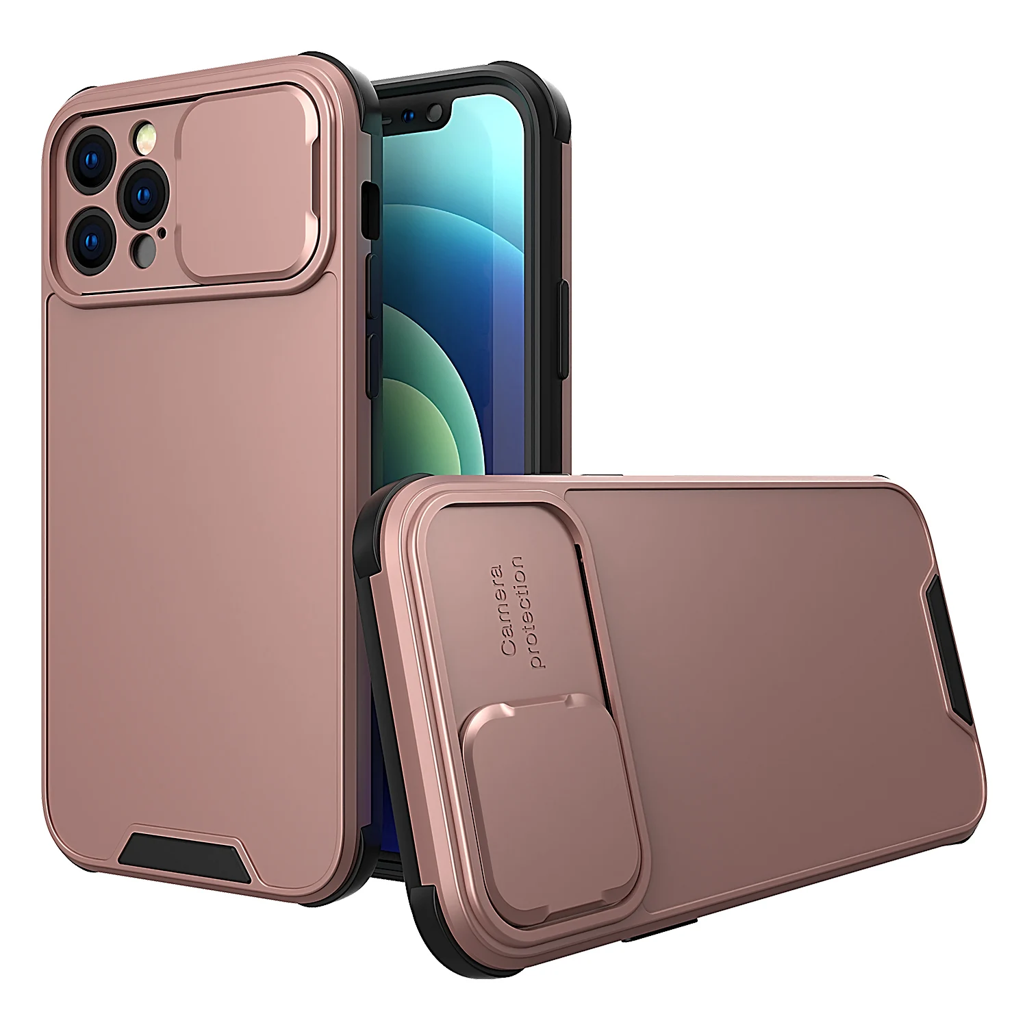 YuanQi 2022 New Hot Sale Soft TPU Sliding Window Camera Lens Protection Phone Case for iPhone XS XE SE 11 12 13 Pro Max