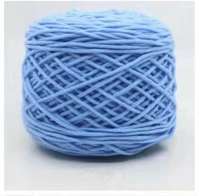 Factory Wholesale 200g roll Knitting Hand Crochet Acrylic Yarn Hollow Round Strand Baby Milk Cotton Ring Soft Fancy Tufting yarn