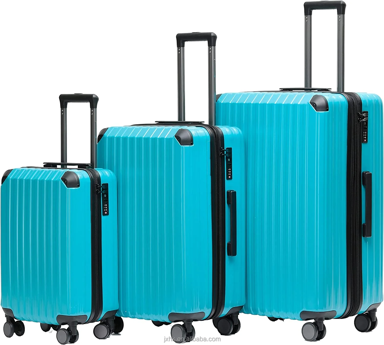 New Design Carry on ABS suitcase set upright trolley bags personalized luggage bags wheel rolling travel set 3PCS set