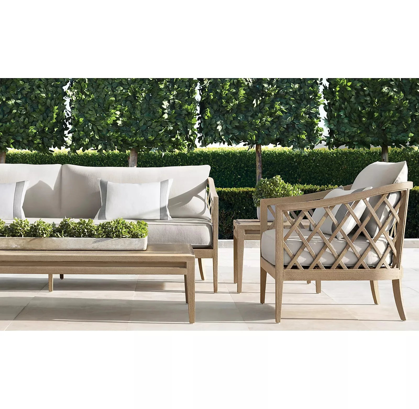 Garden outdoor furniture wooden outdoor patio garden teak armchair classic teak sofa
