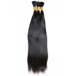 Wholesale virgin unprocessed Malaysian bone straight natural color  human hair bundle extension