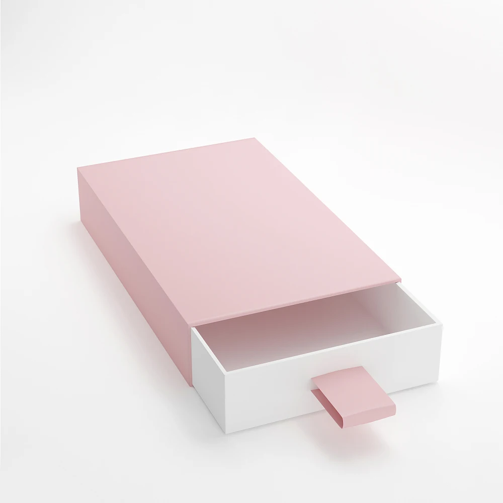 Wholesale Luxury Paper Sliding Drawer Box Custom jewelry gift necklace packaging box rigid cardboard packaging