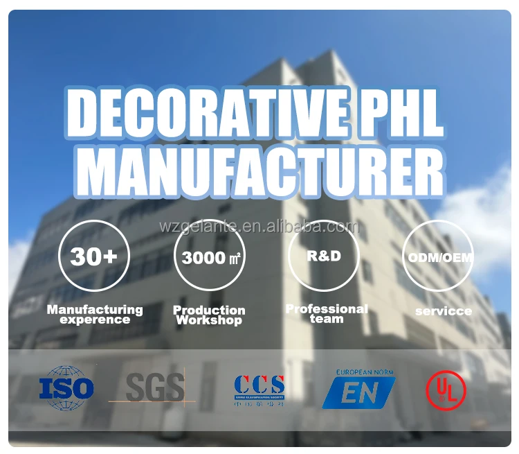 Customized High-pressure decorative laminates Phenolic Resin for Toilet Partition