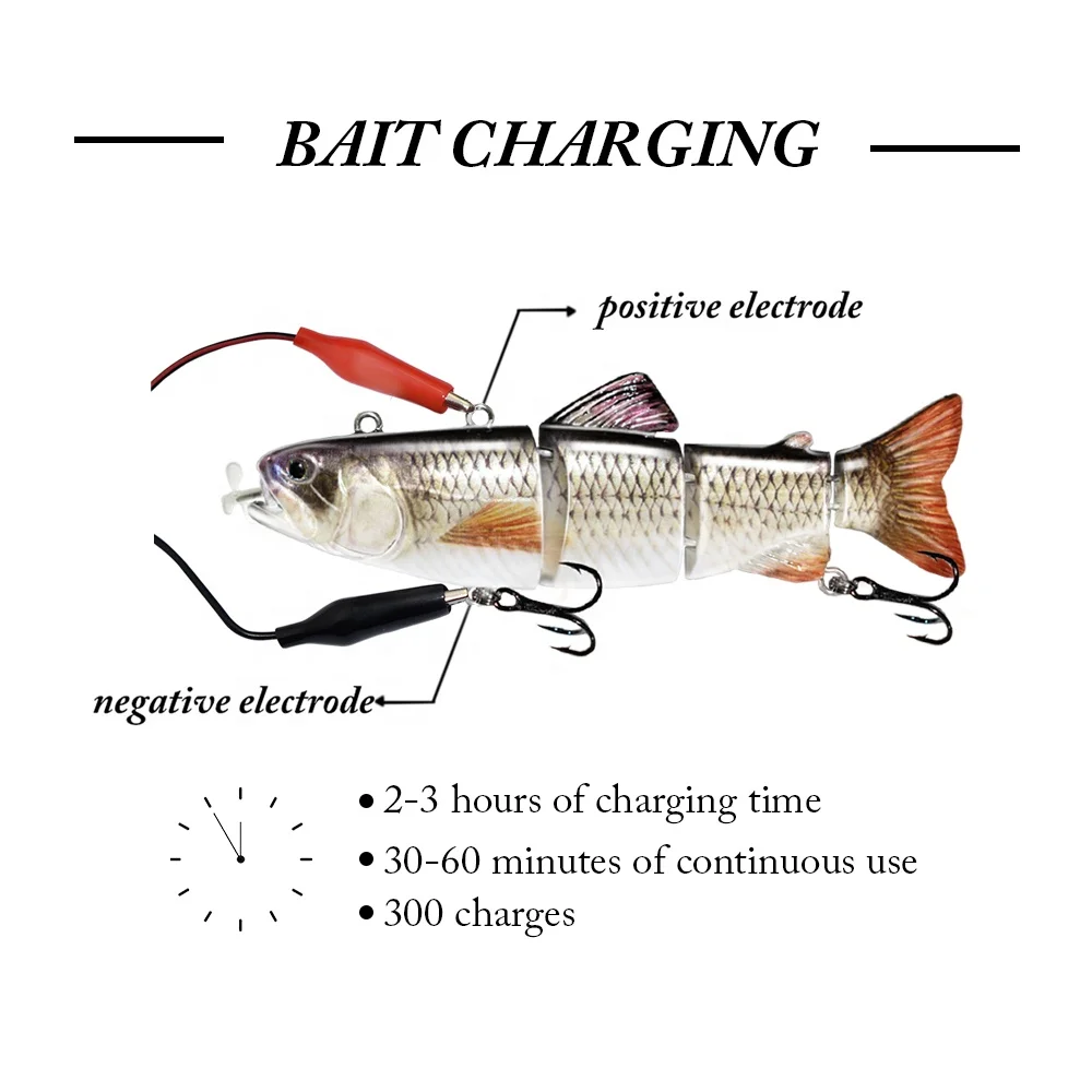 9cm/13cm Self-swimming Propeller-driver Bait Fishing Electronic LED Rechargeable Robotic Lure