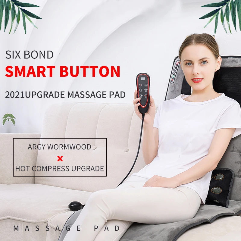 Electric Multifunctional Full Body Massager Mattress With Heated Neck Back Lumdar Massage Inflatable