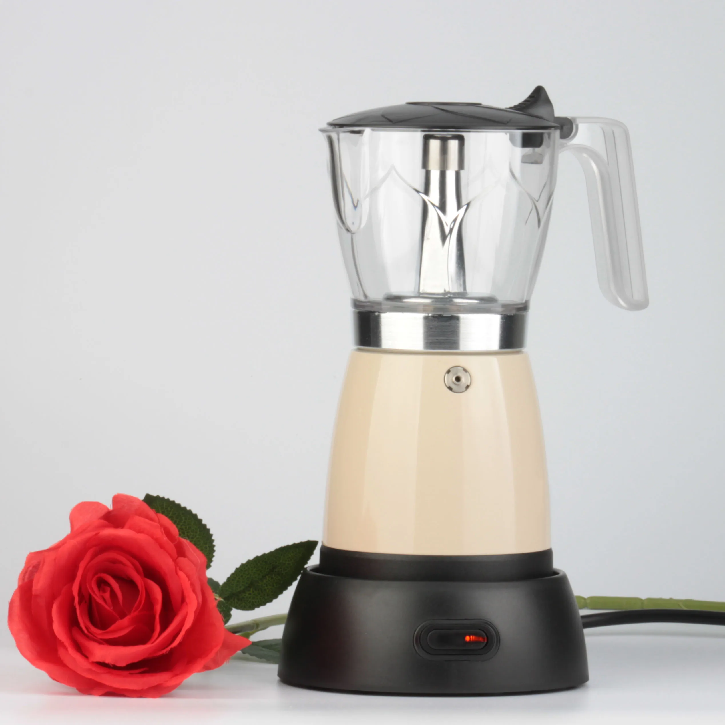 Hot sales 3-6 cup electric aluminum mocha Good Quality Portable Electric Moka Coffee Authentic Italian
