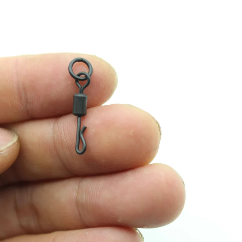 Quick Change Flexi Ring Swivels with Ring Hook UK Size 8  and 11Carp Fishing Accessories QC Kwik Swivels Chod Ronnie Rig
