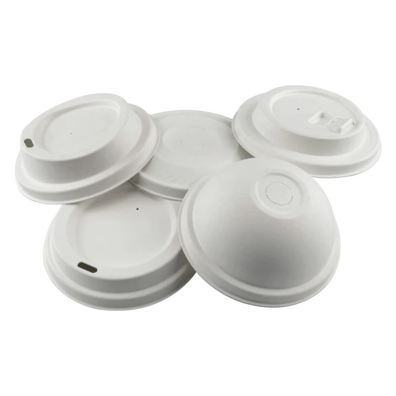 100% Biodegradable Compostable Coffee Paper Cup Dome Lids Cover