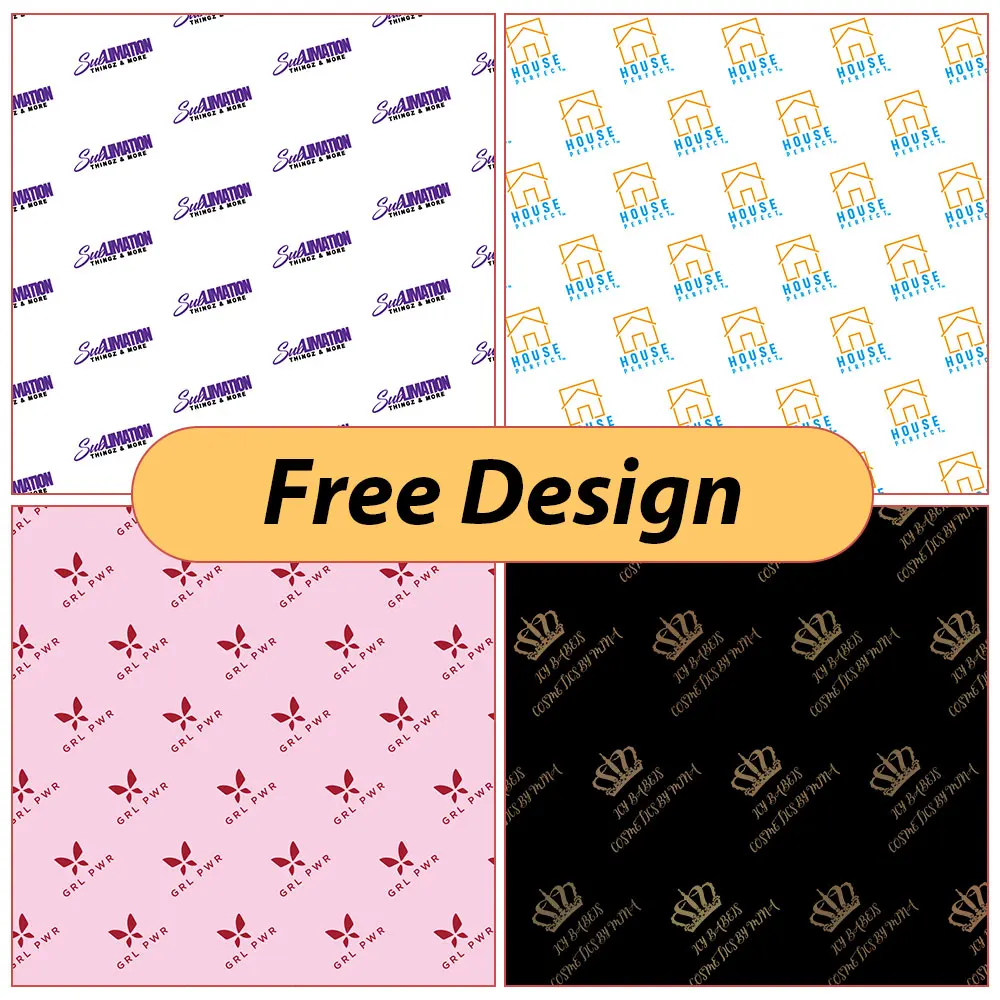 Eco Friendly Custom Brand Logo High Quality Clothing packaging Flower Christmas Gift Printed Wrapping Tissue Paper