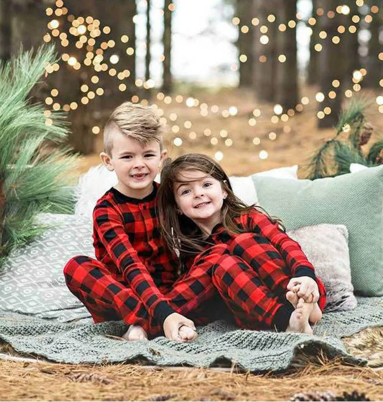 Christmas Pajamas Family 2021 New Year Pijama Mujer Invierno Dad Mom Boy And Girls Christmas Outfit For Family