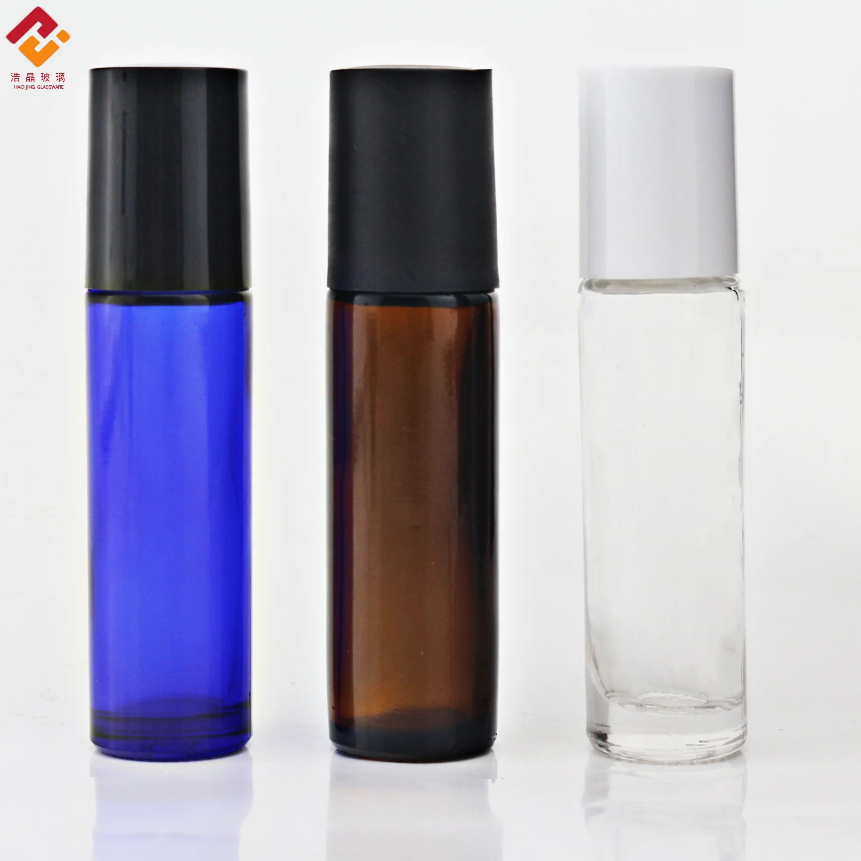 Mini 10 Ml Cosmetic Container Roll on Bottles Essential Oil Lip Gloss Roller Bottle Glass Screen Printing 5ml 10ml Round Shape