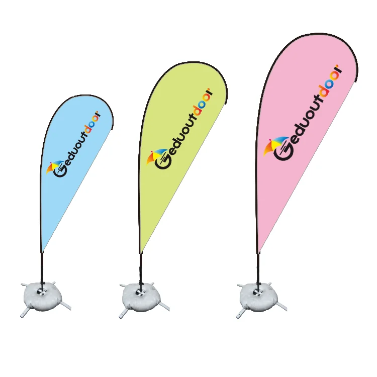 Custom knife flag With Aluminum Pole Outdoor Double-sided Advertising Promotion Advertising Flying Teardrop Banner Flag