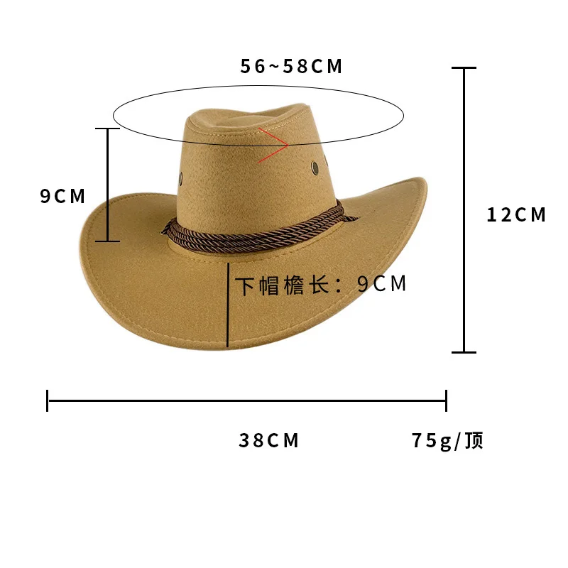 ALLCH Custom Logo Hot Cheap Best Selling Western Style Cowboy Hat Big Brim High Quality Unisex Low MOQ for Parties & Fishing