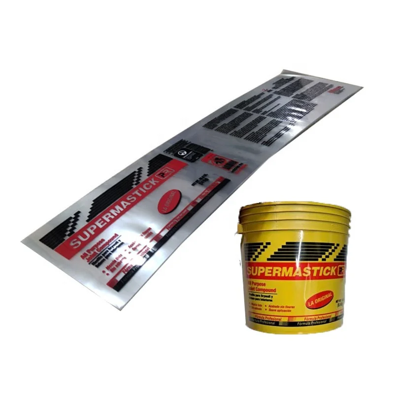 Transparent sticker iml in mould label paper for plastic paint bucket package