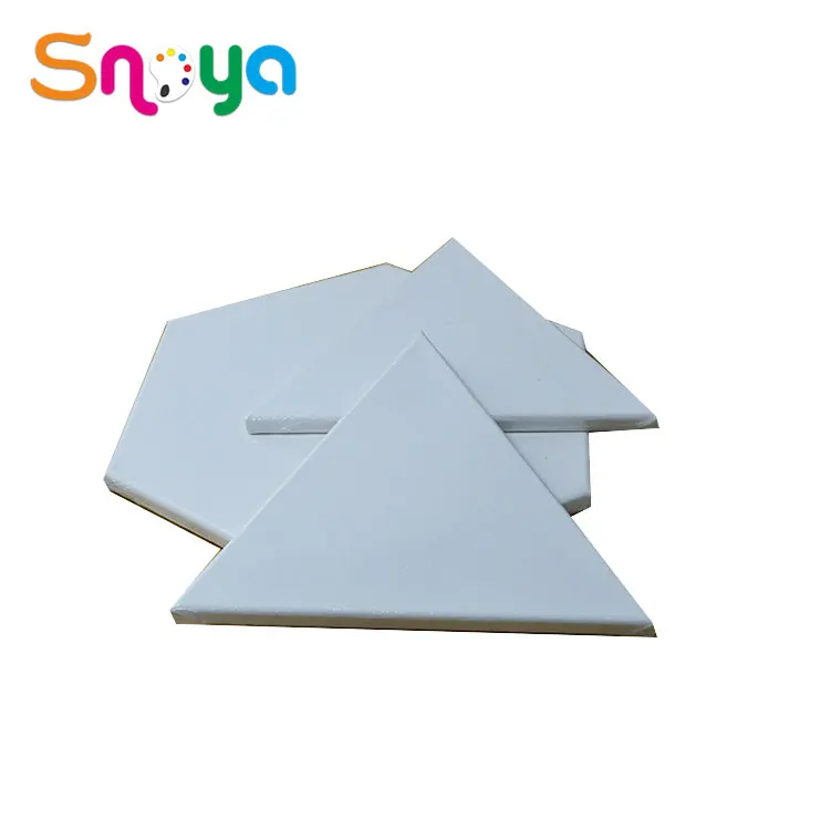 Suqian manufacturer high density board hexagon stretched blank art canvases