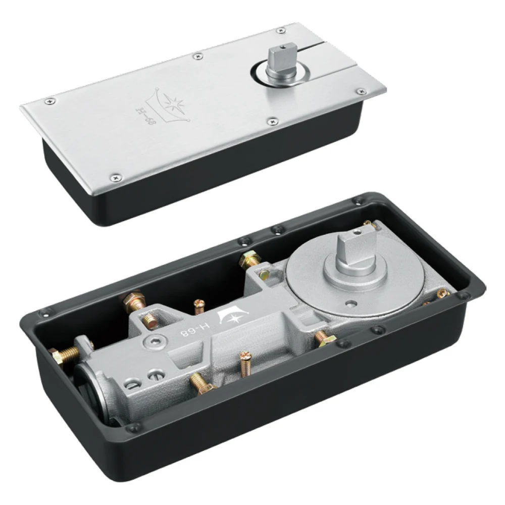 Floor spring door closers manufacturers with cushioned spring hinge for glass door