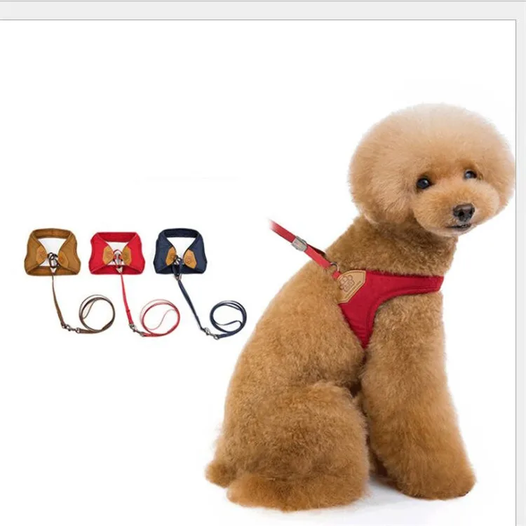 Quality pet chest strap durable outdoor colorful anti lost vest type traction rope dog leash