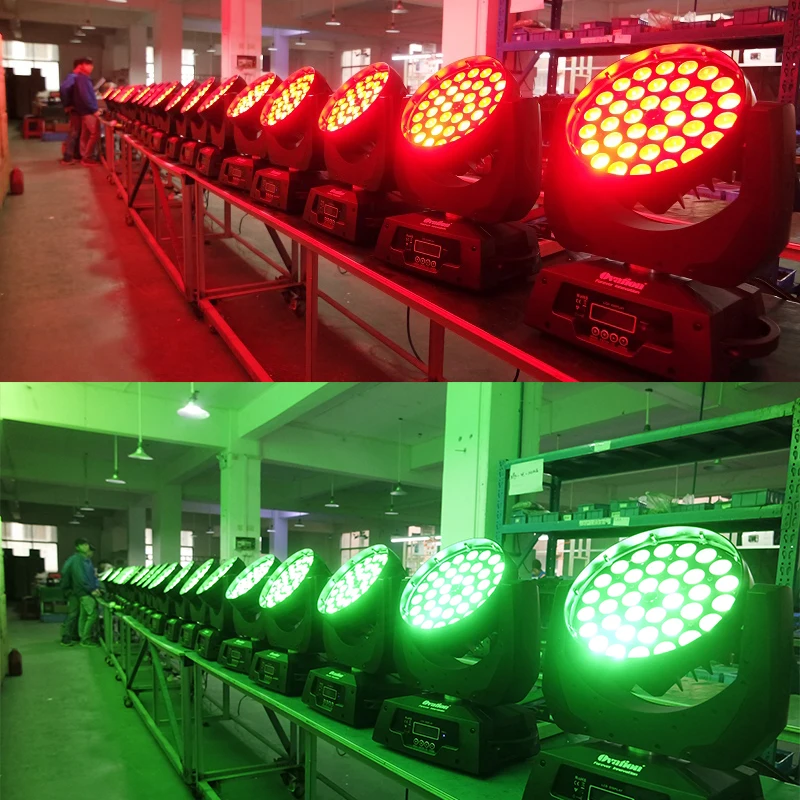 Wash Effects 36x10W RGBW Led Moving Head 15-60 Degree Motorized Zoom Light for Car Exhibitions