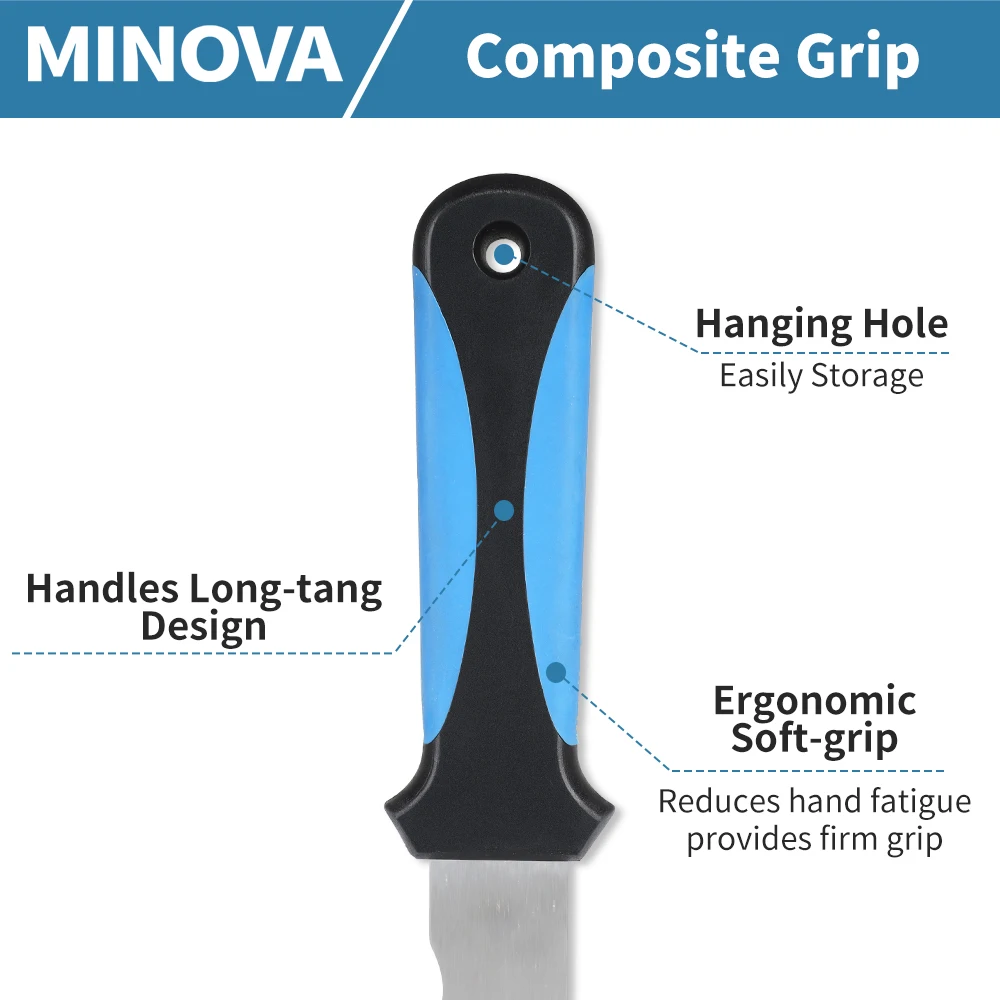 MINOVA 11inch Double Sided Stainless Steel Insulation Knife Custom Logo Mineral Wool Cutter With Sheath